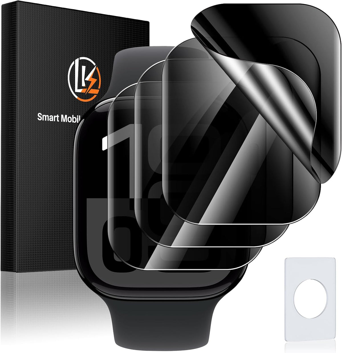 LK 4Pack for Apple Watch Series 11/10 46mm Privacy Screen Protector
