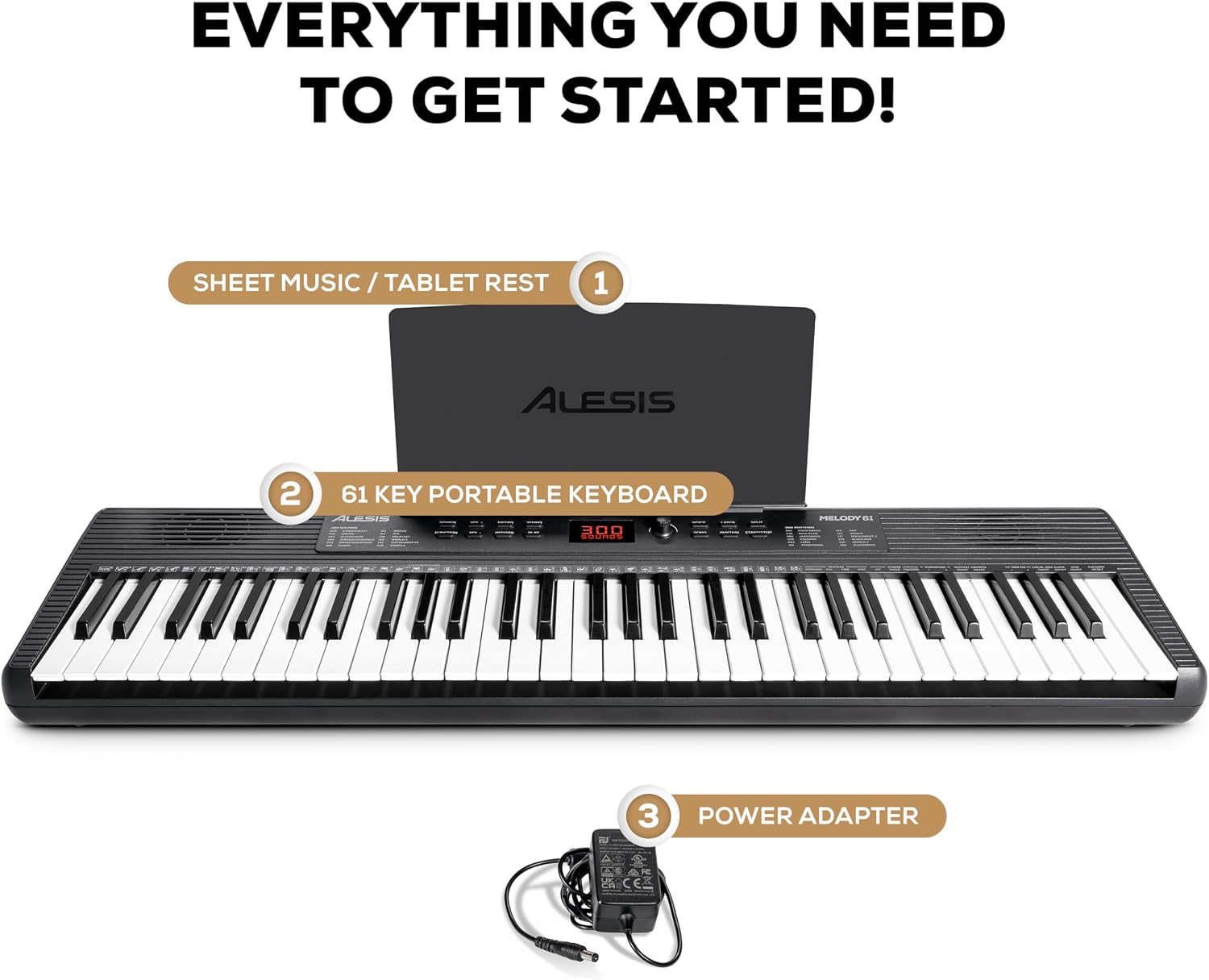 Alesis Melody 61 MK4 61-Key Piano Keyboard