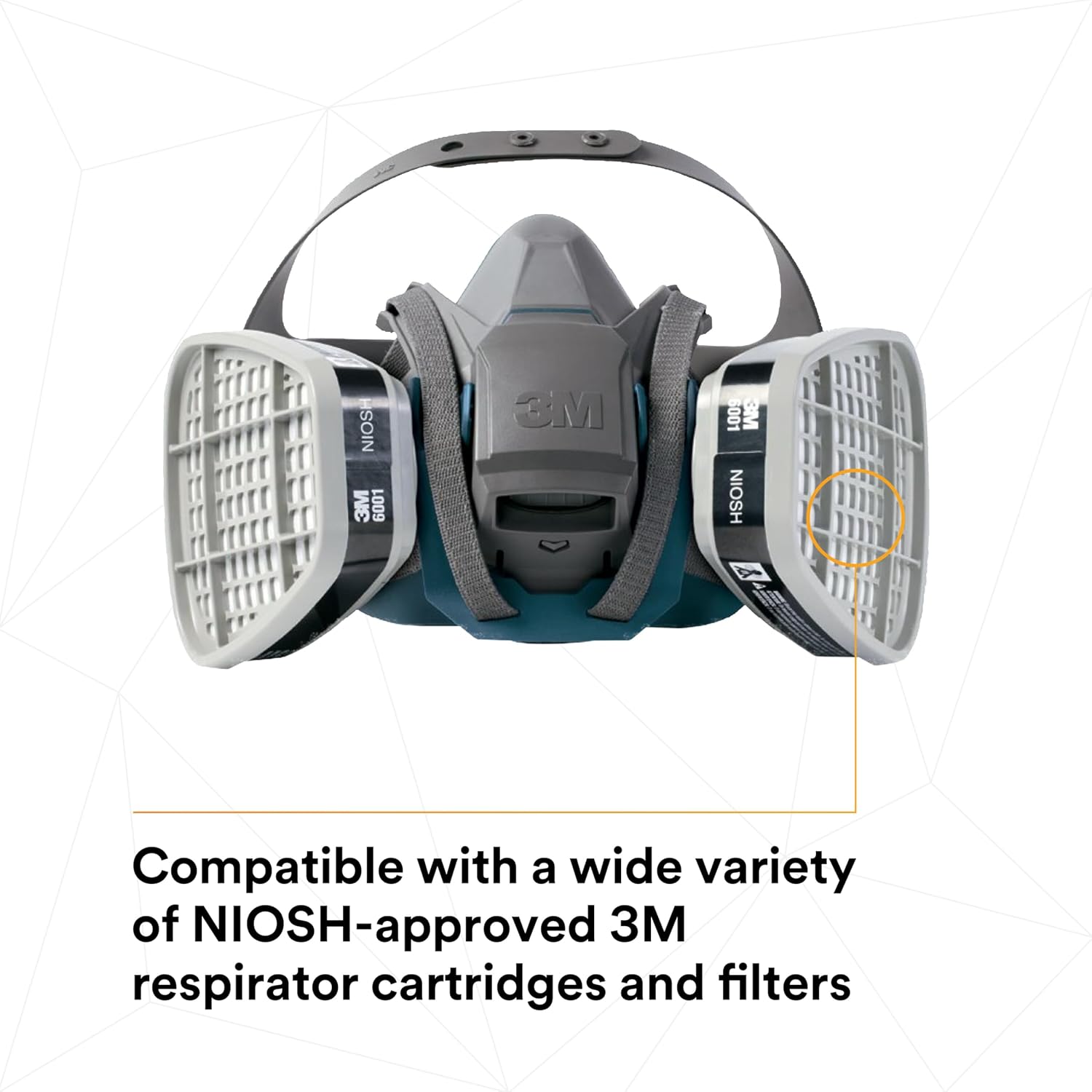 3M Rugged Comfort Quick Latch Half Facepiece Reusable Respirator