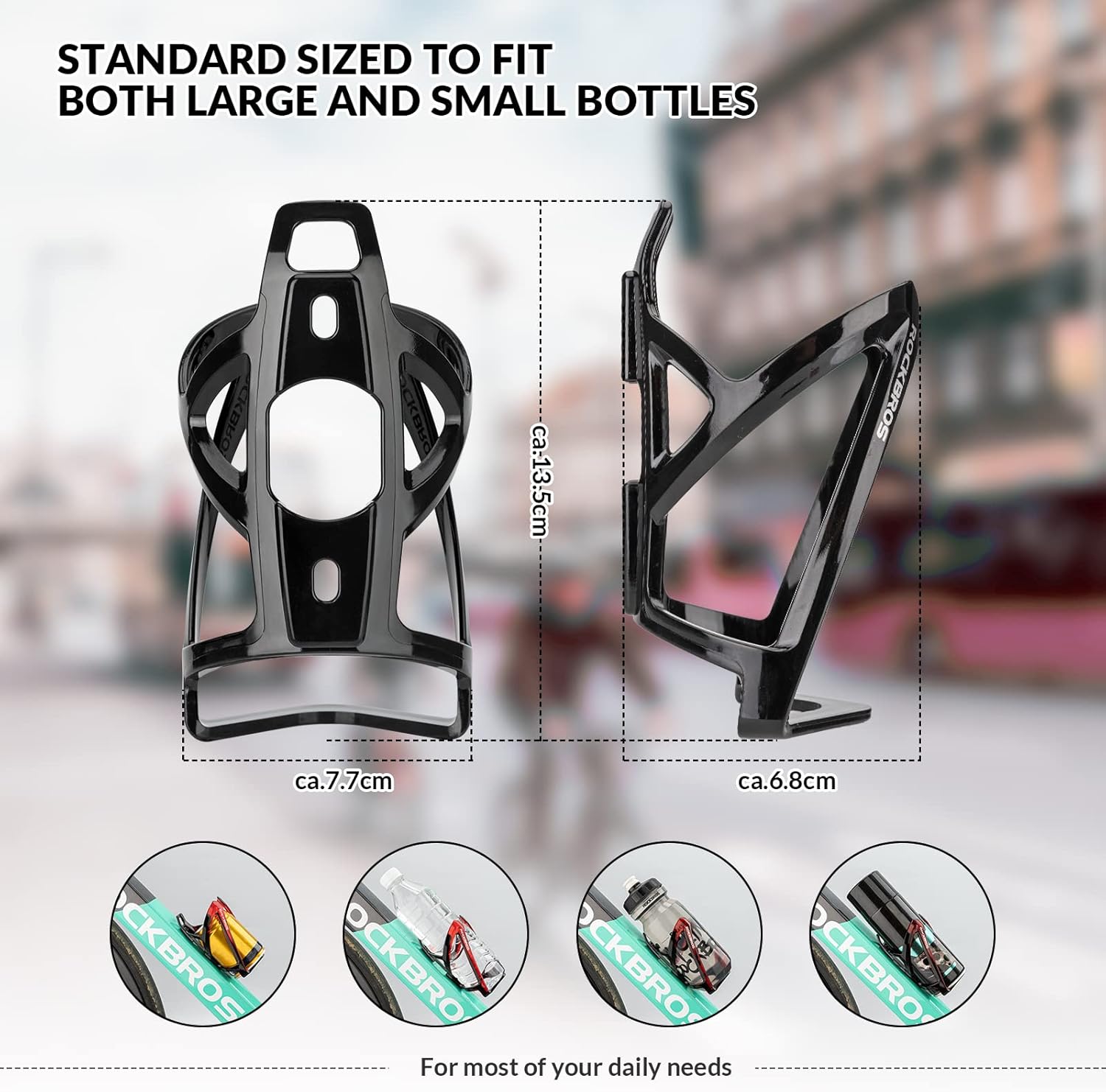 ROCKBROS Bike Water Bottle Holder Ultralight Bottle Cages with Screws Tool