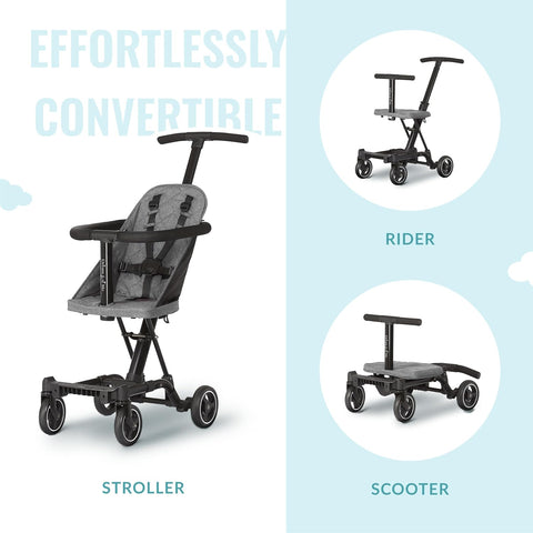 Dream On Me Coast Rider Lightweight Travel Stroller, 45 Lb Limit, Gray