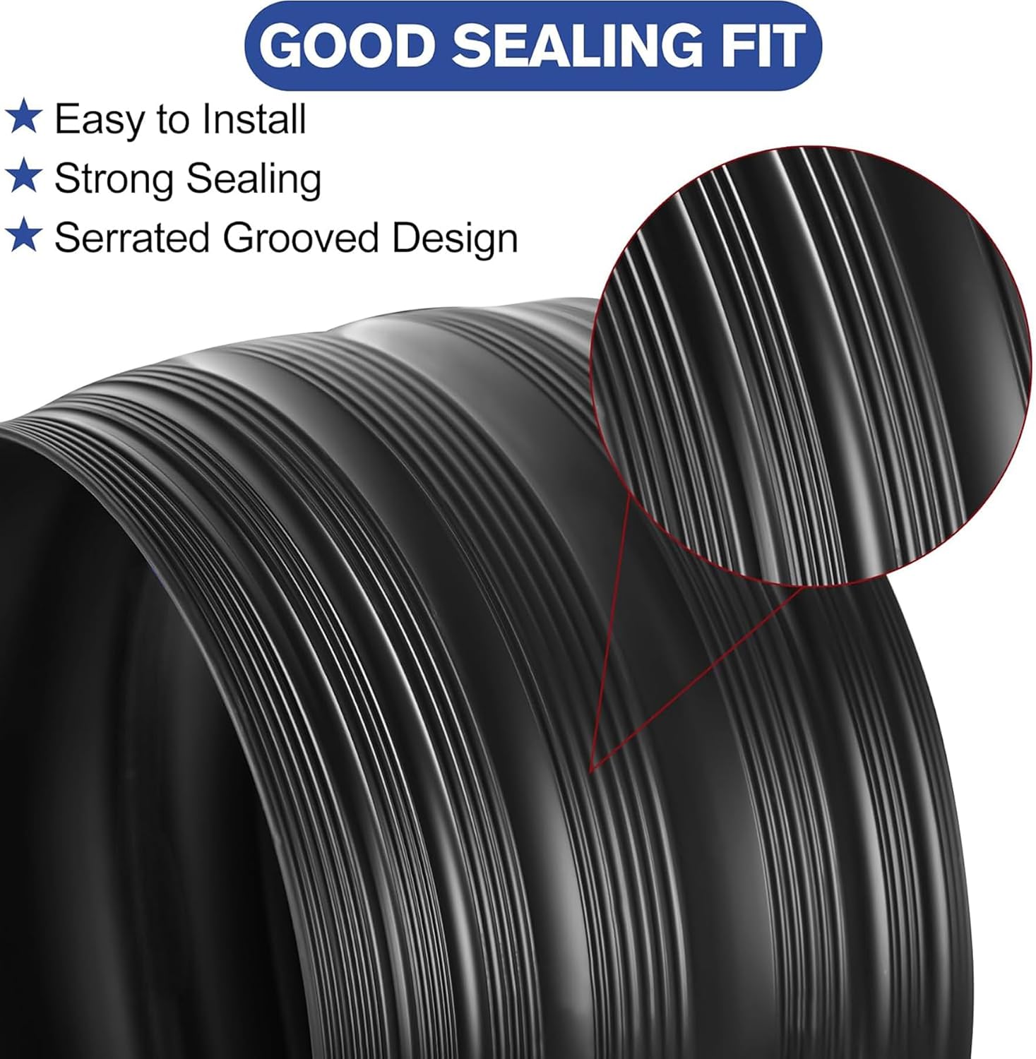 ToLanbbt 12Ft/3.7M Universal Garage Door Rubber Threshold Strip with 300ml Black Adhesive/Sealant, Weatherproof Seal Strip DIY Weather Stripping Replacement (Black)