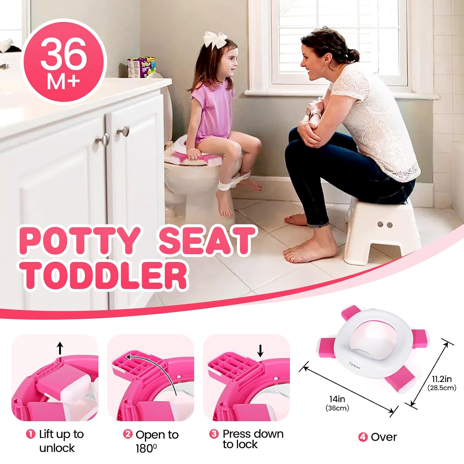 Orzbow Portable Potty Training Chair for Toddler, Travel Emergency Toilet