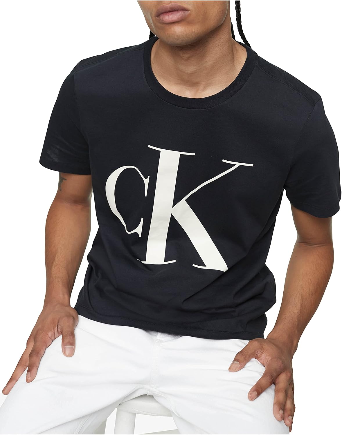 Calvin Klein Men's Monogram Logo Crewneck T-Shirt