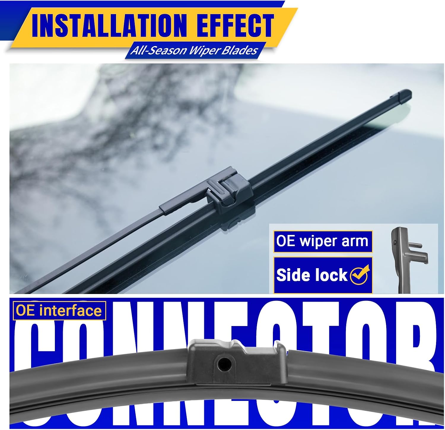 3 Wipers Fits BMW X3 2011-2017 Wiper Blades
