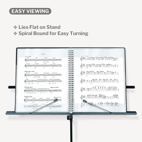 CRANBURY Sheet Music Folder 8.5x11, Dual-Use Music Binder, Pink