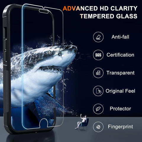 for iPhone 8/7/SE 2022 2020 Case,Military Grade Phone Cover,Black Matte