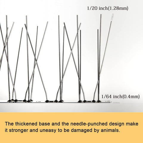 OFFO Bird Spikes for Outside, 304 Stainless Steel, 4 Pcs, 3.4 Ft (1.04 m)
