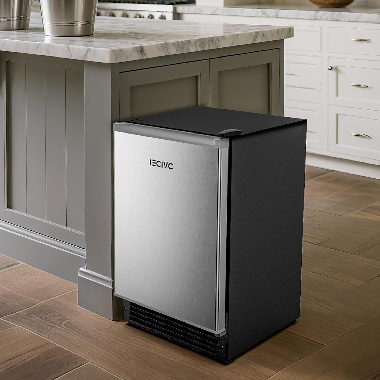 15'' W Drainless Under Counter Ice Maker with 12 LBS Storage Bin