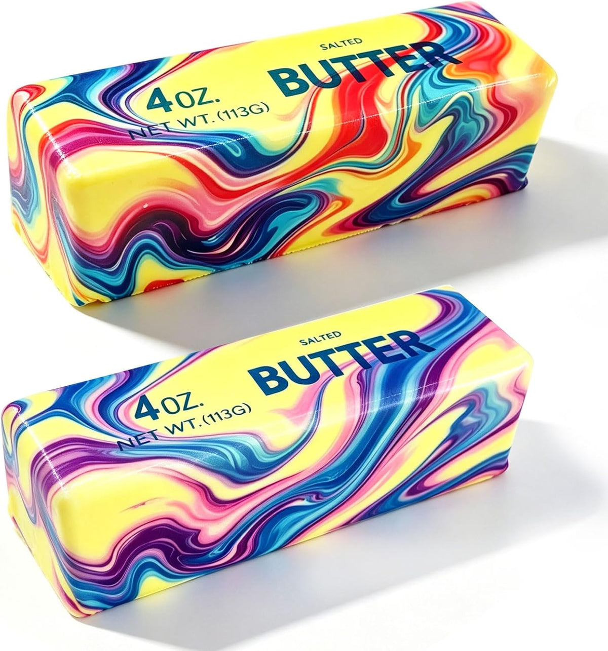 2 Packs Slow Rising Butter Squishy, Squishies Butter Squeeze Toys Pack Sensory Stress Relief Soft & Stretchy Fidget Toy for Party Favors Squishy Butter