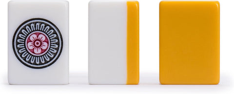 YMI Japanese Riichi Mahjong Set, White & Yellow Tiles