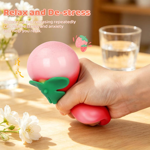 3pcs Fruit Squishy- Cheese Squishy,Strawberry Corn Squishy,Squeeze Toys,Fruit squishies for Stress Relief,Gift for Boys Girls Adults