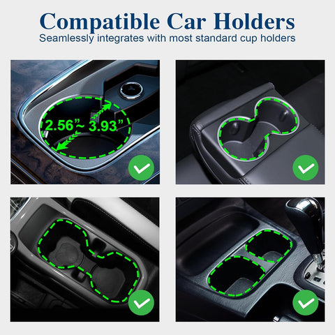 Car Cup Holder Expander, Cup Holder Extender Adapter with Expandable Arm and Adjustable Base, Compatible with Yeti Ramblers, Hydro Flasks, Stanley, Owala Most Coffee Mugs Bottles & Cups (CUP-2pack)