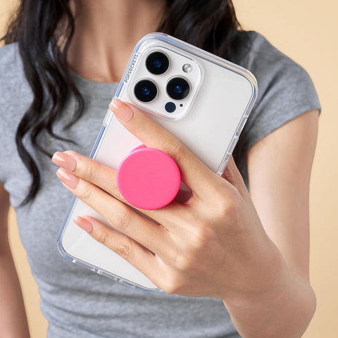 PopSockets Adhesive Phone Grip, Holder- Neon Pink