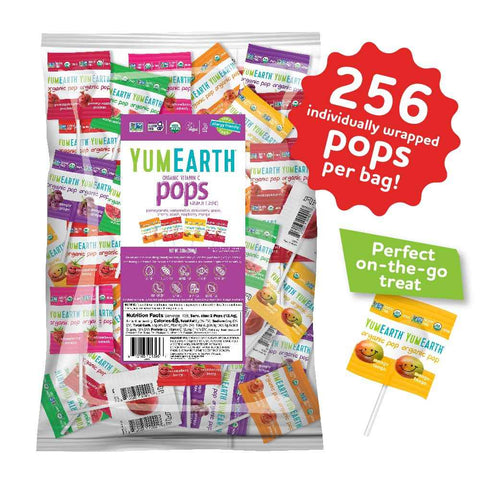 YumEarth Organic Vitamin C Pops Variety Pack, 250 Fruit Flavored Favorites Lollipops, Allergy Friendly, Gluten Free, Non-GMO, Vegan, No Artificial Dyes