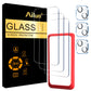 Ailun 3 Pack Screen Protector for iPhone 15 [6.1 inch] + 3 Pack Camera Lens Protector,Case Friendly Tempered Glass Film,[9H Hardness] - HD [6 Pack]