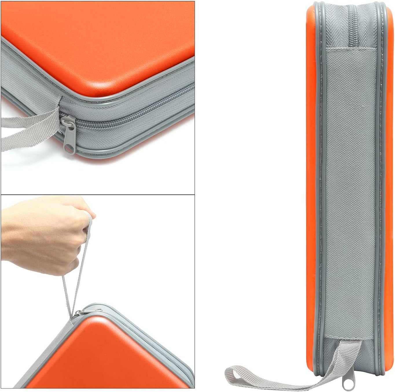 Siveit CD DVD Cases 96 Capacity Disc Storage Binder for Car(Orange)