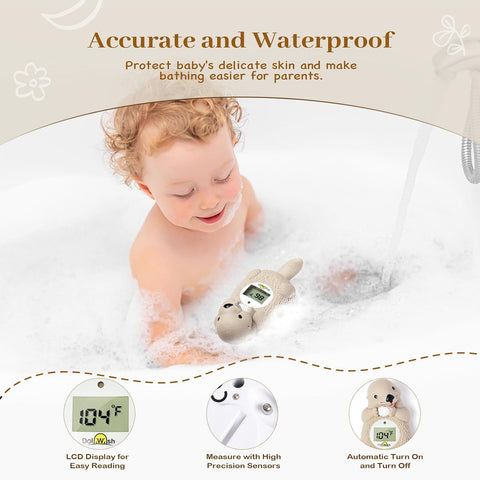 Baby Bath Thermometer for Infants Otter Baby Water Thermometer for Bathtub