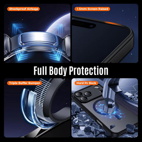 Symcele Designed for iPhone 17 Pro Case, Black
