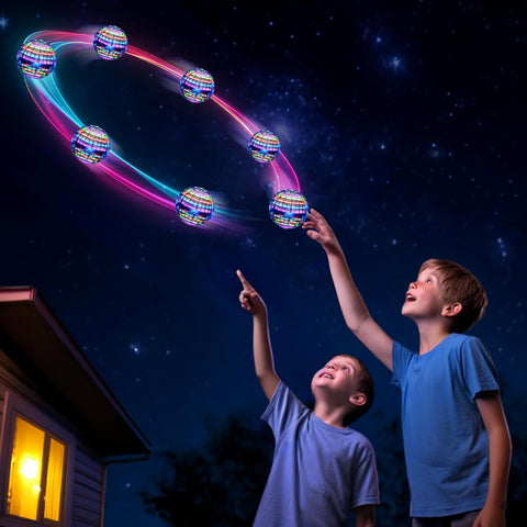 Ivtivfu Flying Orb Ball (Blue, 2026 Upgraded) with Dazzling Lights, Magic Hover Spinner, Cool Boomerang Drone, Floating Cosmic Globe, Kids Toys Gifts for 6 7 8 9 10 Year Old Boys Girls