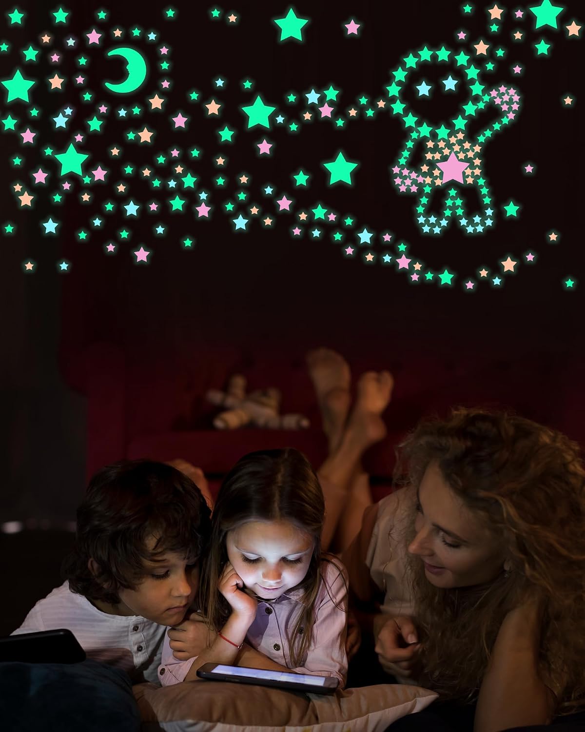 201 Pcs Glow in The Dark Stars Stickers, Boys Room Bedroom Ceiling Decor