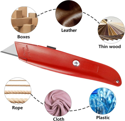 DIYSELF 2 Pack Utility Knife Box Cutter Retractable PVC Pipe Cutter