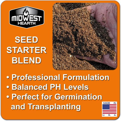 Seed Starter Soil Mix for Germination and Growth, Made in USA, 4 Dry Quarts