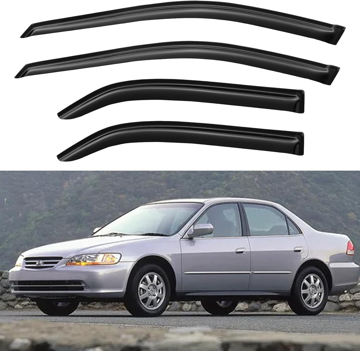 Window Visors Rain Guards for 1998 1999 2000 2001 2002 Honda Accord Sedan