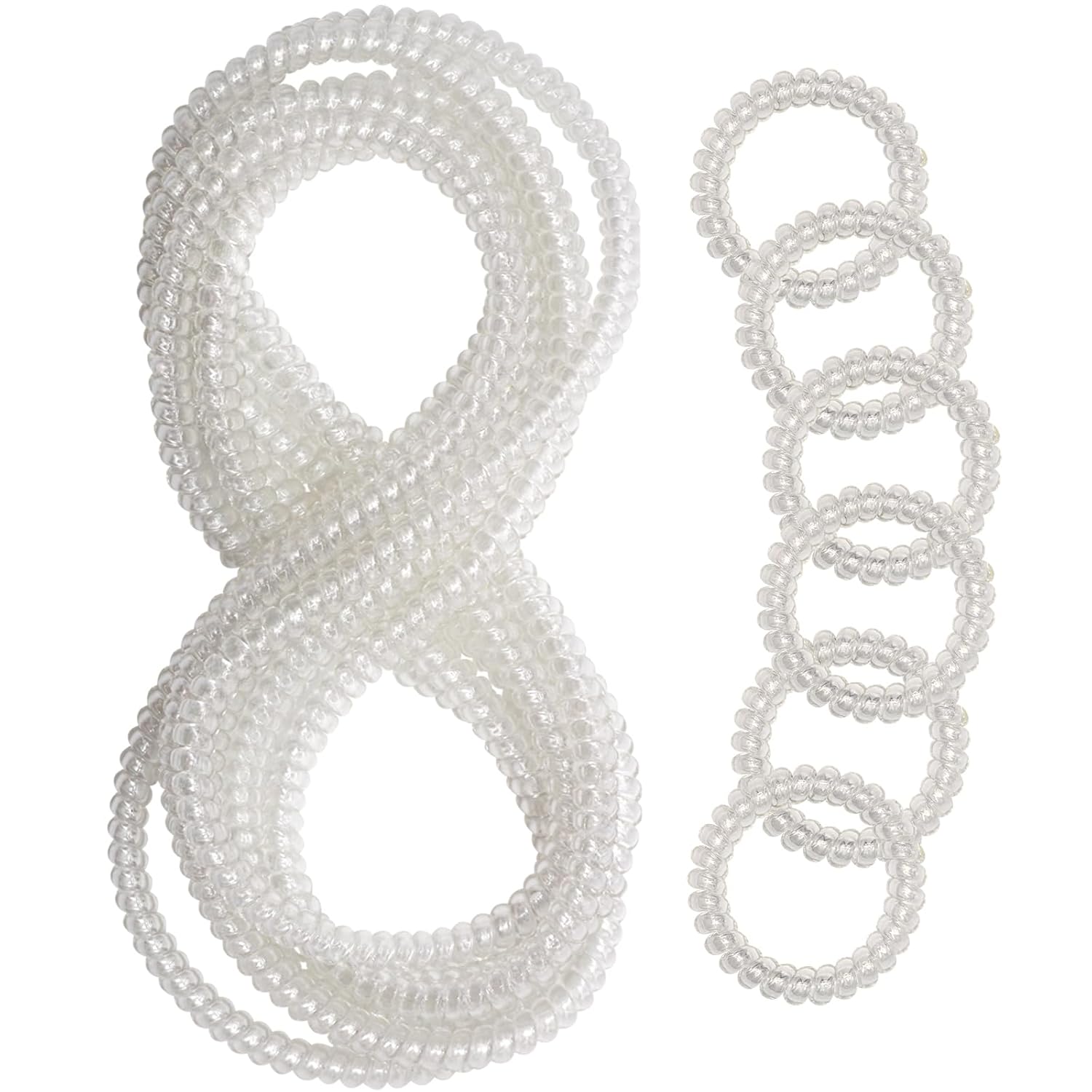 Chew Necklaces for Sensory Kids, 12 Pcs Clear Coil Chewy Necklaces Stretchy Bracelet for Boys Girls with Autism ADHD SPD,Oral Motor Chewable Necklace Reduce Anxiety and Fidgeting Stress