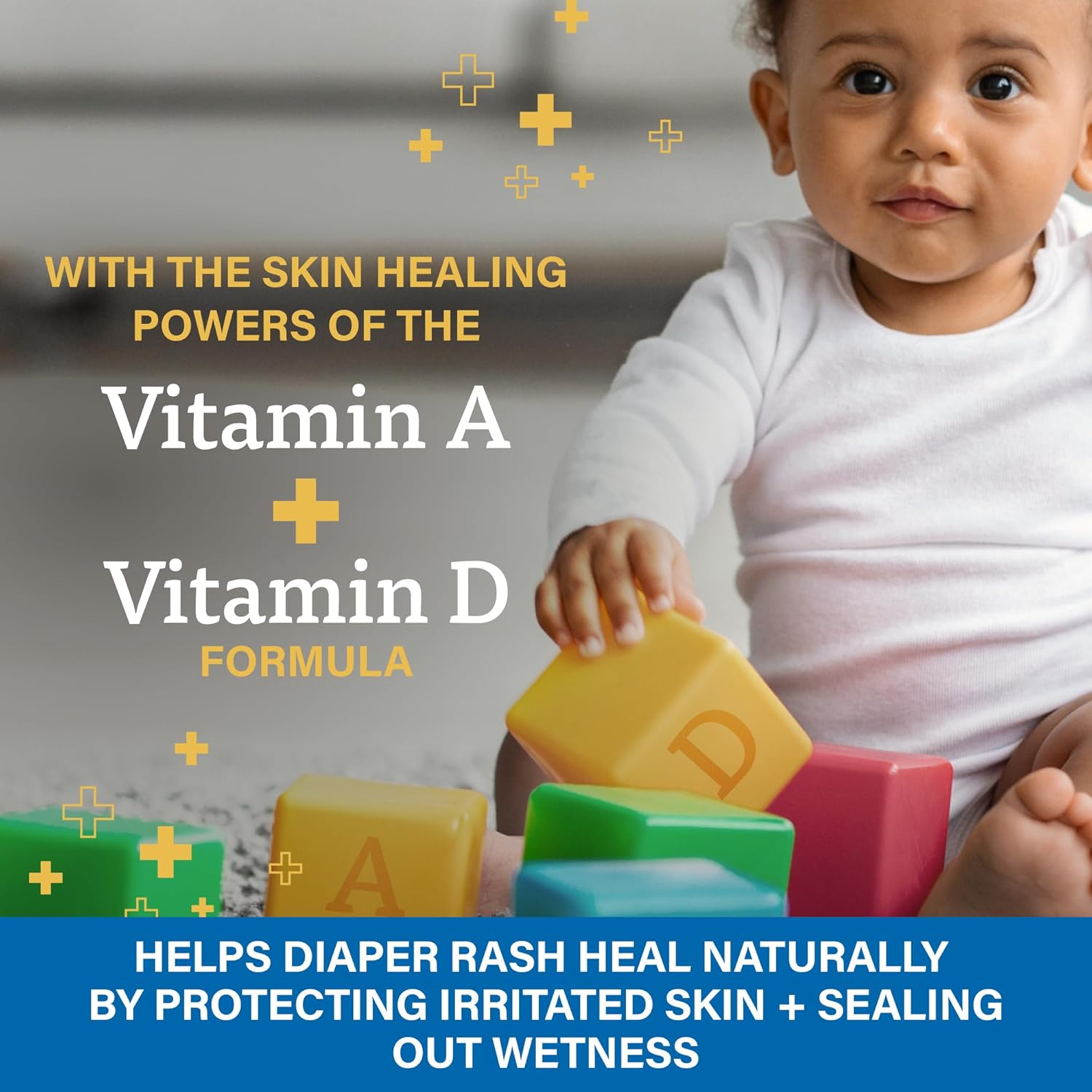 A+D Treat & Heal Zinc Oxide 10% Diaper Rash Cream, 16 oz Jar