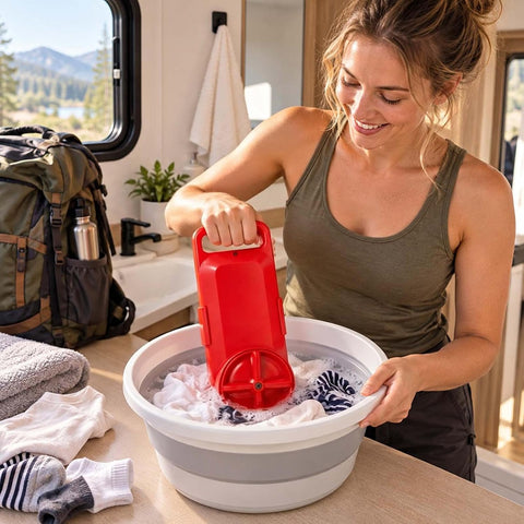 Portable Bucket Washing Machine for 5 Gallon Buckets, Washer with Timer