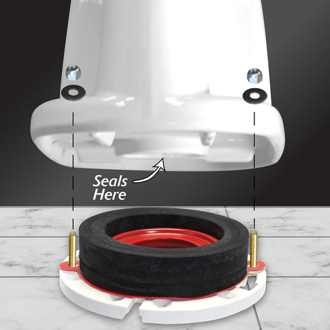Korky WaxFree Toilet Seal Kit & Hardware - Easy to Install (4-Pack)- 6000CP