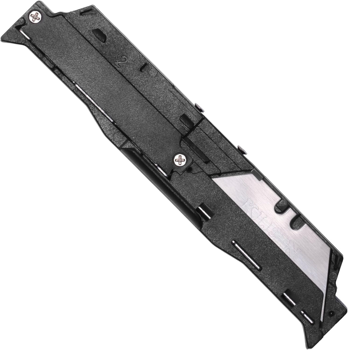 Klein Tools 44308BL Dual-Sided Blade Magazine, 10-Pack, Standard and Hook Blades, Quick-Release Magazine, Auto Reload, Universal Compatibility