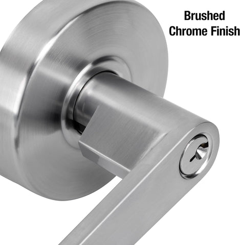 Master Lock Keyed Entry Door Lock, Commercial Grade Chrome Lever SLCHKE26D