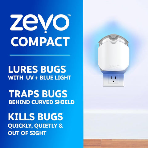Zevo Compact Flying Insect Trap Refills for Fruit Flies & Gnats, 6 Count