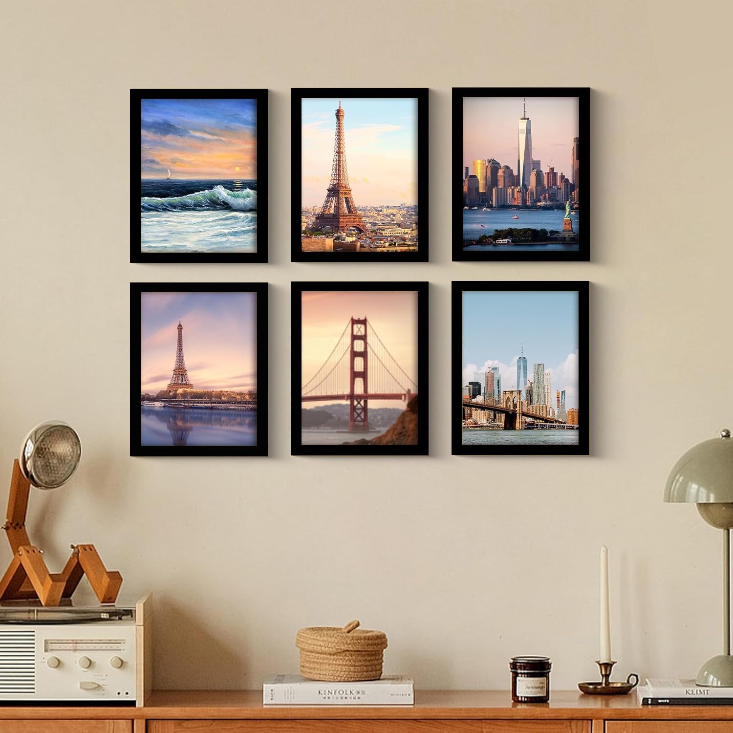 LUCKYLIFE 8x10 Picture Frame Black for Wall Mounting or Tabletop Display, 2 Pack