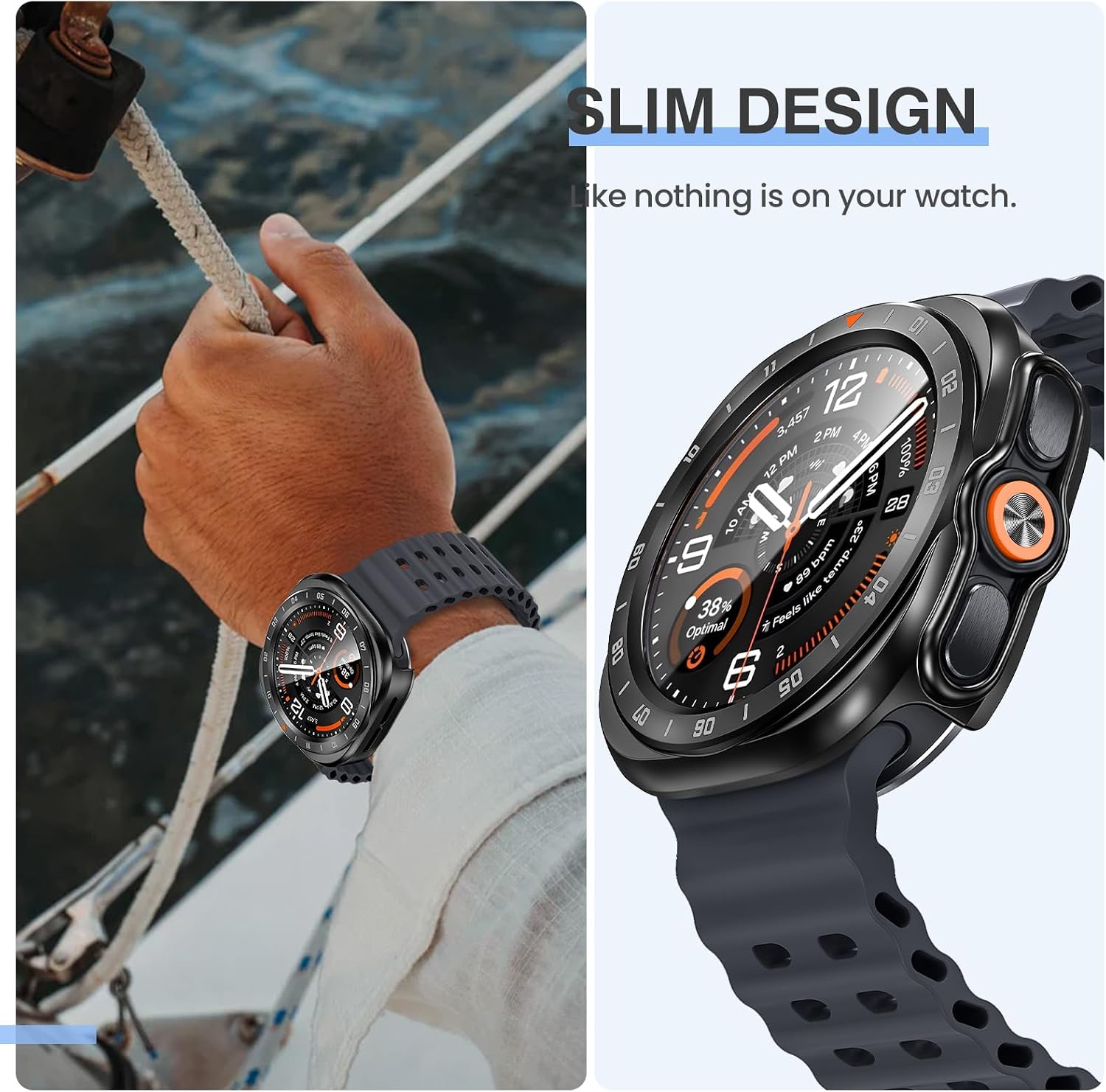 Tensea 2P for Samsung Galaxy Watch Ultra 2 2026 Screen Protector Case 47mm
