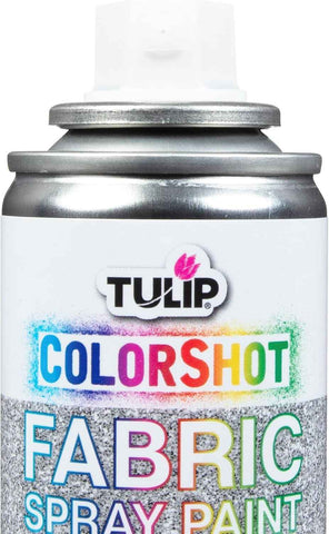 TULIP ColorShot Fabric Spray Paint, Silver Shimmer, 3 oz