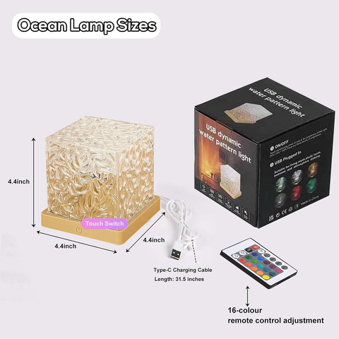 Ocean Wave Projector Light with Remote, 16 Color Ambient Lighting for Room