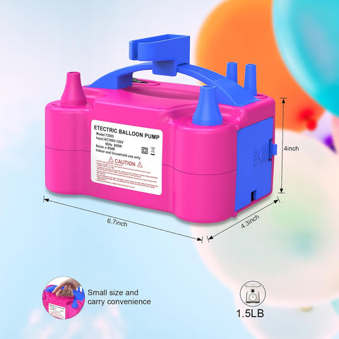 IDAODAN Electric Balloon Pump, Portable Electric Balloon Blower Machine Inflator Air Pump for Party Decorations