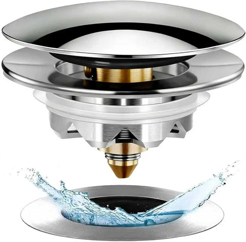 Anlige Bathtub Drain Stopper,Pop Up Tub Stopper and Cover with Hair Catcher