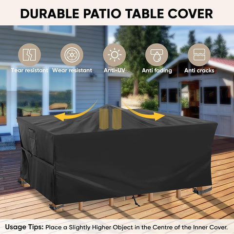 BALEINE Patio Furniture Covers Waterproof, Heavy Duty Outdoor Table Cover
