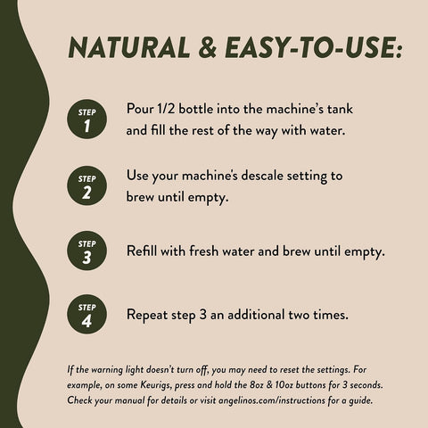 Universal Descaling Solution for Keurig, Nespresso, Breville, DeLonghi & Ninja (2 Uses) – Professional Coffee Descaler & Cleaner – Removes Limescale to Restore Flow & Temp – Odorless & Residue-Free