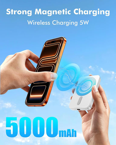 Miady Magnetic Portable Charger Power Bank for iPhone 5000mAh