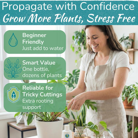Houseplant Prop Drops, Cutting Rooting Hormone & Propagation Promoter, 8 oz