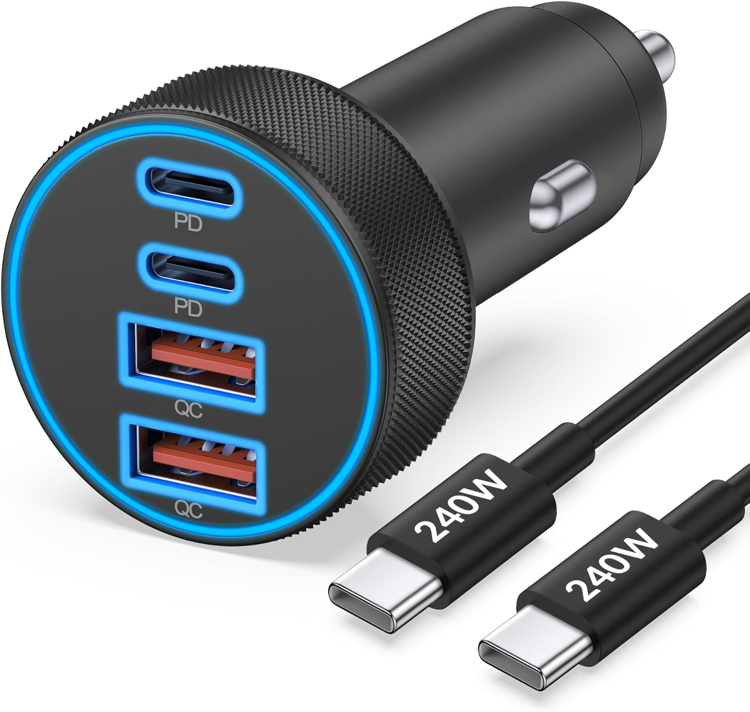 iPhone 17 16 15 Car Charger Fast Charging, 90W 4Port USB C Fast Car Charger