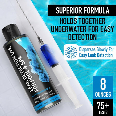 Pool Leak Detection Dye Kit for Inground Above Ground Pools Spa & Hot Tub