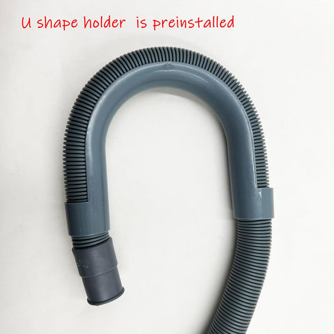HLMOptimo 16 Feet Universal Washing Machine Drain Hose Flexible Dishwasher Drain Hose Extension Kits Corrugated Washer Hose w/ 1 Adapter 4 Clamps 1 U-Bend Holder