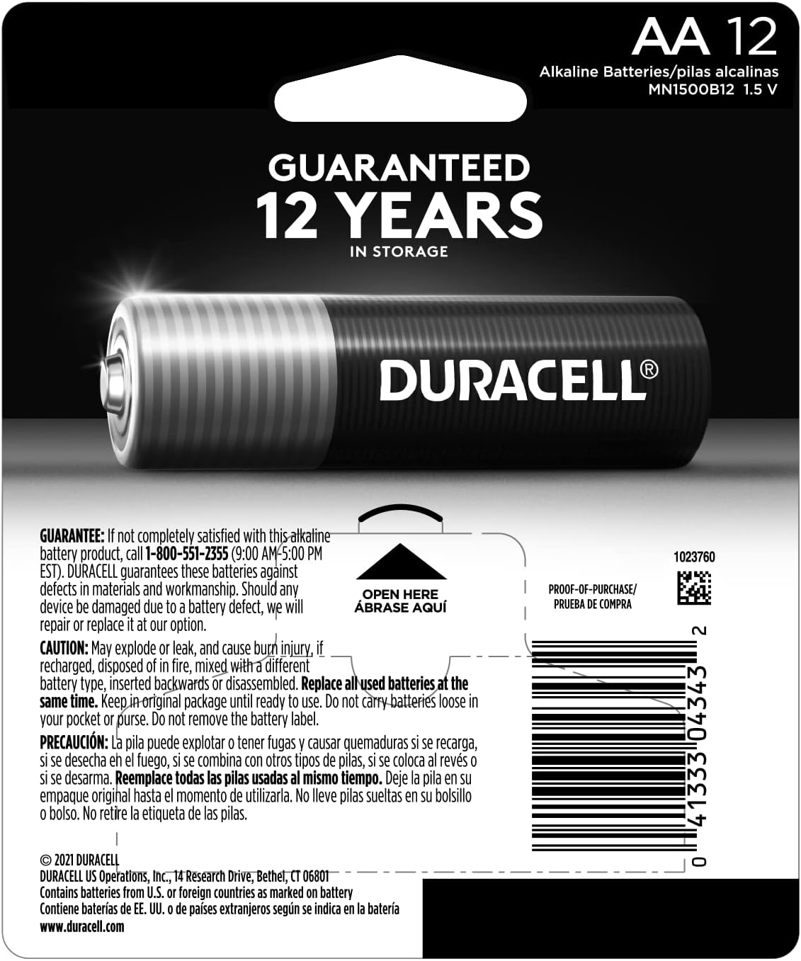 Duracell Coppertop AA Batteries with Power Boost Ingredients, 12 Count Pack Double A Battery with Long-lasting Power, Alkaline AA Battery for Household and Office Devices