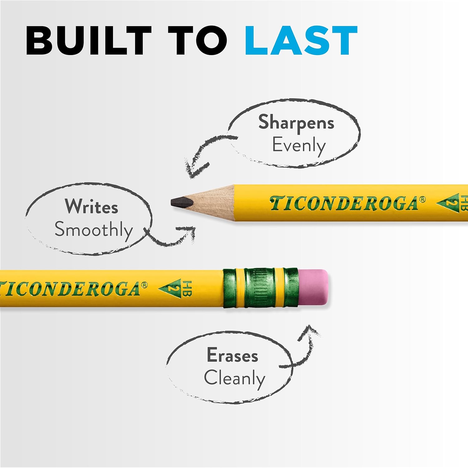 Ticonderoga My First Short Triangular Wood-Cased Pencils, #2 HB Soft